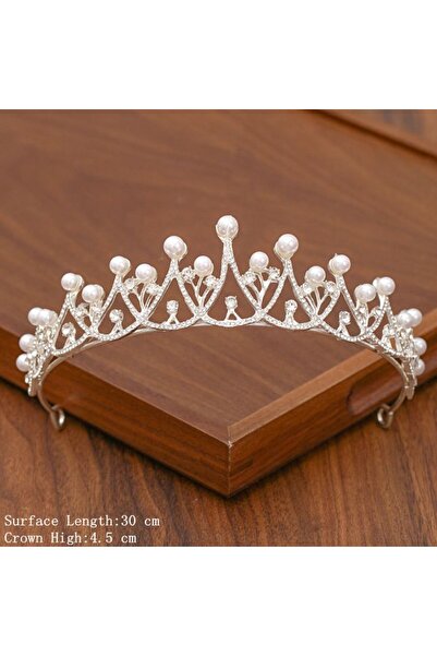 Choice تاج العروس باللون الفضي، إكسسوارات شعر الزفاف للنساء، تاج باللون الفضي للعرائس