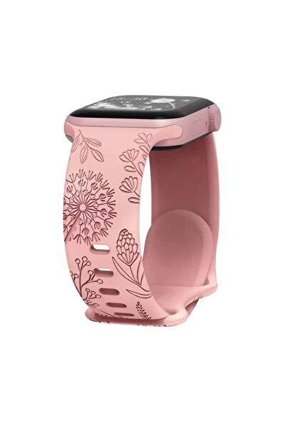 Apple Силиконова каишка за часовник, цвят глухарче, розов пясък, 38/40/41 мм