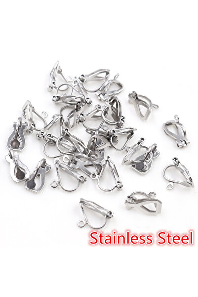 Choice مشبك أذن من الفولاذ المقاوم للصدأ 12 × 5 مم، 50 قطعة، عالي الجودة، مطل...