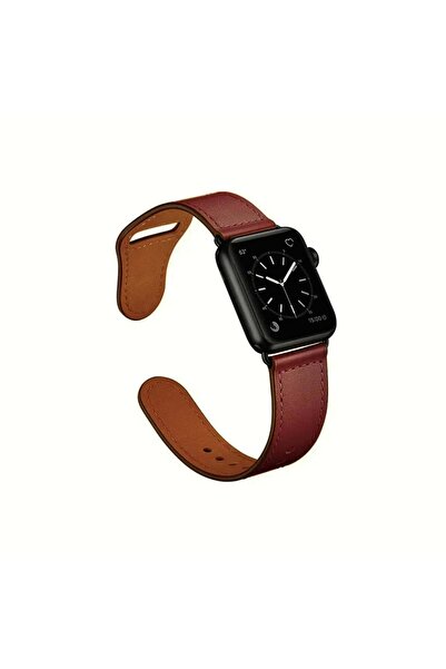 Apple Curea Ceas Watch Leather Coffee Brown 42/44/45/46/49mm