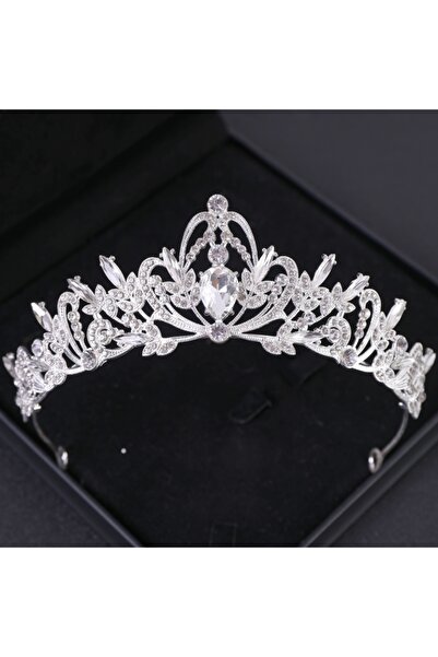 Choice تاج العروس باللون الفضي، إكسسوارات شعر الزفاف للنساء، تاج باللون الفضي...