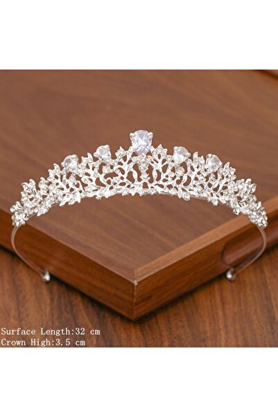 Choice تاج العروس باللون الفضي، إكسسوارات شعر الزفاف للنساء، تاج باللون الفضي...