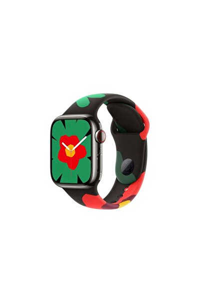 Apple Curea Ceas Watch Silicon Black Flower 38/40/41mm