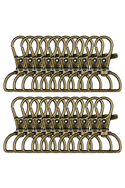 Choice 30PCS Brown 30-Pack Swivel Buckle Strap D-Ring Lanyard Spring Hook Key...