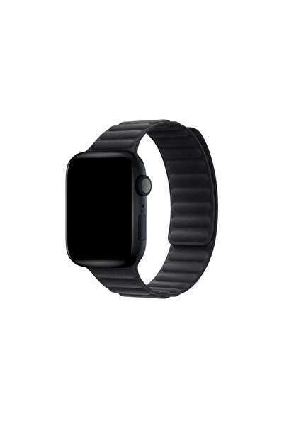 Apple Curea Ceas Watch Piele Întoarsă Suede Black 38/40/41mm