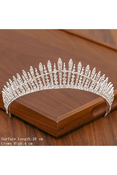 Choice تاج العروس باللون الفضي، إكسسوارات شعر الزفاف للنساء، تاج باللون الفضي...