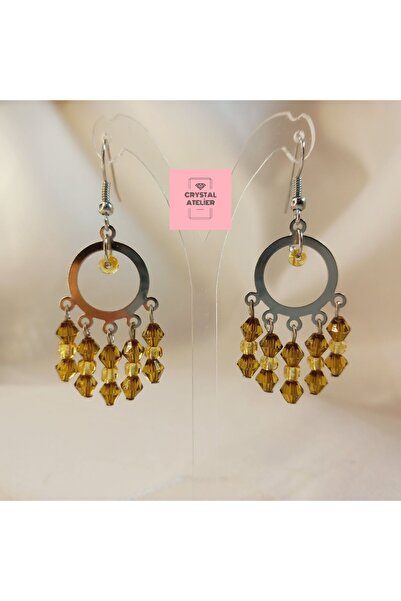 Crystal Atelier Crystal Beaded Dangle Hoop Earrings – Sparkling Elegant Chic ...