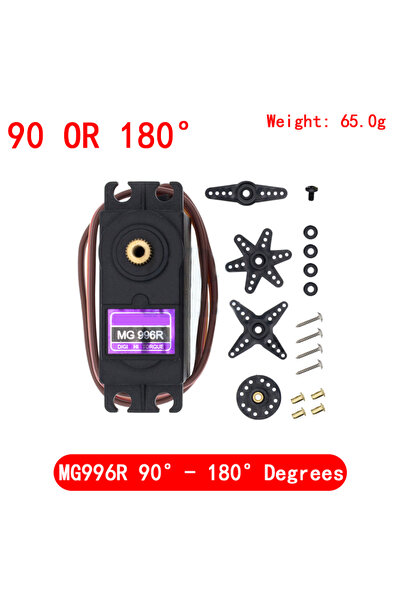 choice2 محرك سيرفو MG996R بزاوية 90-180 درجة، متوافق مع موديلات SG90 وSG02R و...