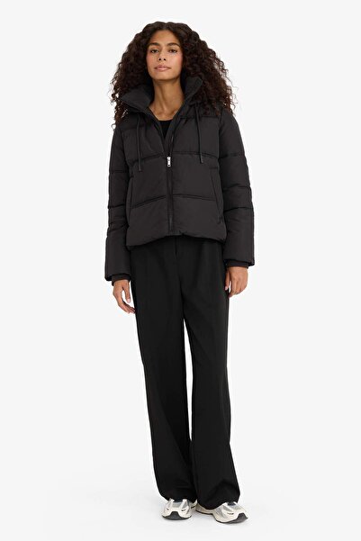 DeFacto Regular Fit Hooded Zippered Puffer Jacket F1944Ax25Wn