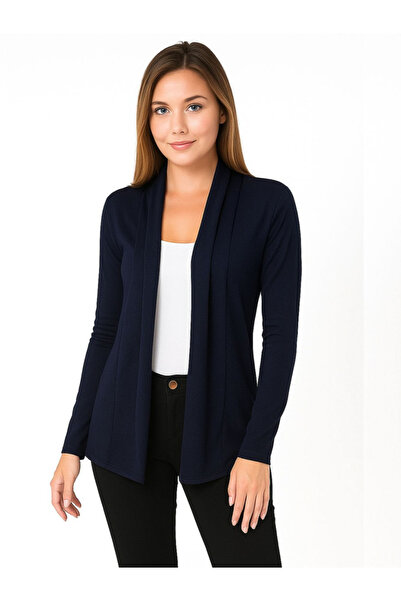 PAUSE By Styli Women Navy Open-Front Solid Shrug