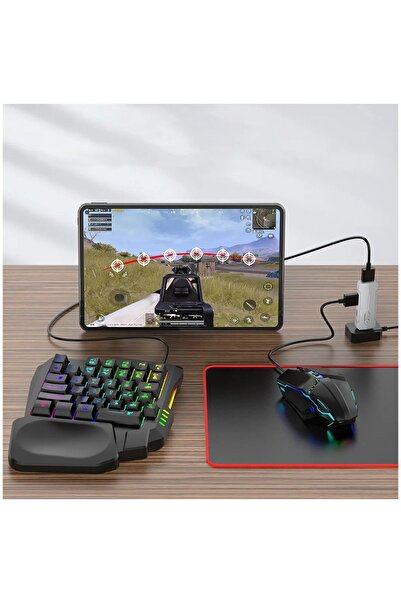 Wair Teknoloji PUBG Mobil Oyun Kiti 5in1 BT5.3 Klavye Mouse Dönuştürücü Seti Pugb Seti