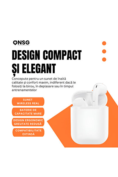 ONSG Bluetooth Headphones TWS Sunix BLT-28 Sport Business Model, White