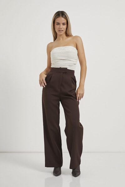 Arma Life Armalife 3108 Beli Elastic Cirt Closure Palazzo Women's Pants