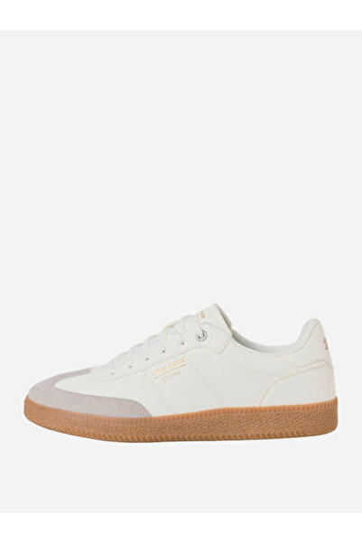 Jack & Jones Men White Panelled Lace Up Sneakers