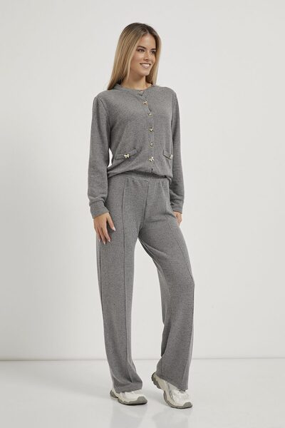 Arma Life Women's Soft Elastic Waist Basic Gray Sweatpants