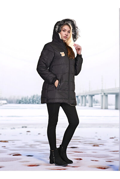 Pantulux Μακρύ χειμωνιάτικο πουπουλένιο παλτό με κουκούλα για κορίτσια