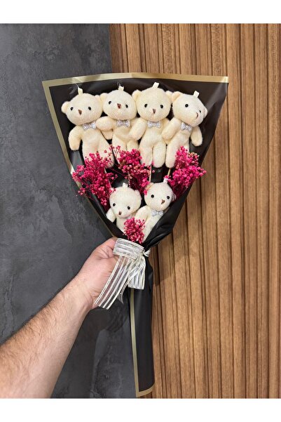 DAFNE Sevimli peluş ayıcık buketi siyah