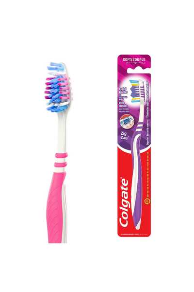 Colgate TOOTHBRUSH ZIGZAG FLEXIBLE SOFT+TONGUE CLNR (Head) (Pack of 120)