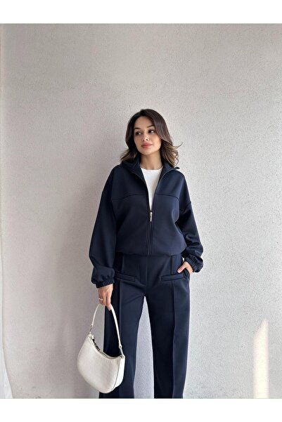 Mooi Butik طقم هاجريد 8005 - أزرق داكن