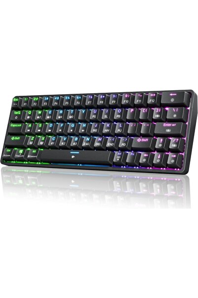 Generic DIERYA DK63 60% Wireless Mechanical Gaming Keyboard Bluetooth/2.4G/Wired RGB Backlit Anti-Ghosting C