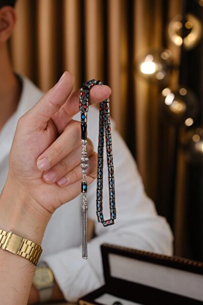 dergah tesbih Hüseyin Altunkaynak İşçiliği Erzurum Oltu Taşı Mercan Firuze İşleme Tesbih