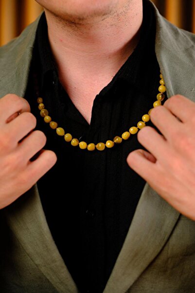 dergah tesbih Orjinal Damla Kehribar Özel Tasarım Kolye