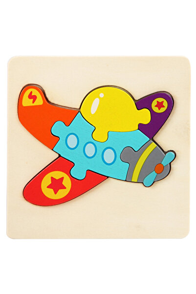 Choice1 لعبة أحجية خشبية على شكل طائرة من مونتيسوري، حيوانات كرتونية ملونة، أ...