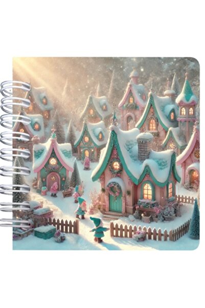 Editura Soapta stelelor Square Notebook with Spiral 9.5 x 9.5 cm, 75 Velin Sheets, Winter in the Dwarfs' Neighborhood
