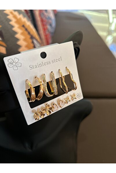 Çiğdem Koçak Jewellery • 3 farklı halka küpe modeli (bükümlü altın, düz parlak taşlı, sade altın)