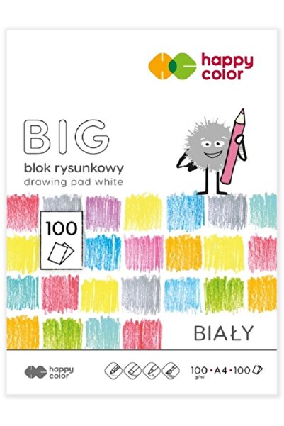 HAPPY COLOR Bloc de desen alb BIG, A4, 100g, 100 coli,