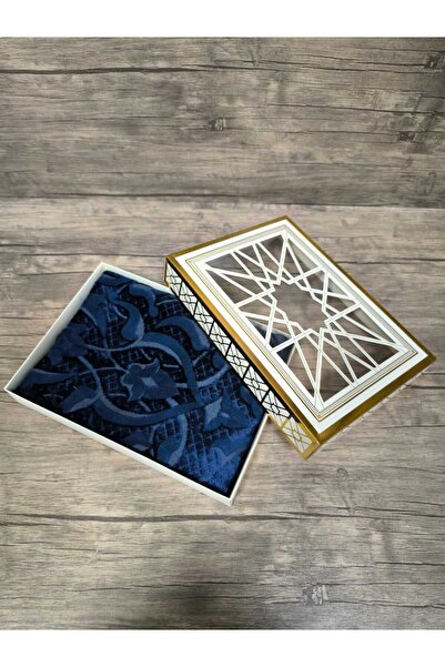 Haktan Yayın Dağıtım Silk Prayerye Mat Begüm Set Boxed Version Gold Navy Blue