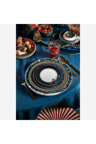 Pip Studio Berry Blues Mavi Porselen Pasta Tabağı 17 Cm