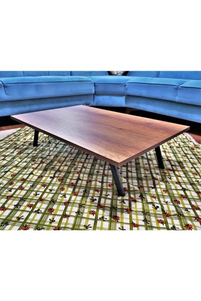 Cosargroup Katlanır Yer Sofrası Hamur Açma Sunum Masası Ceviz 60x90 cm