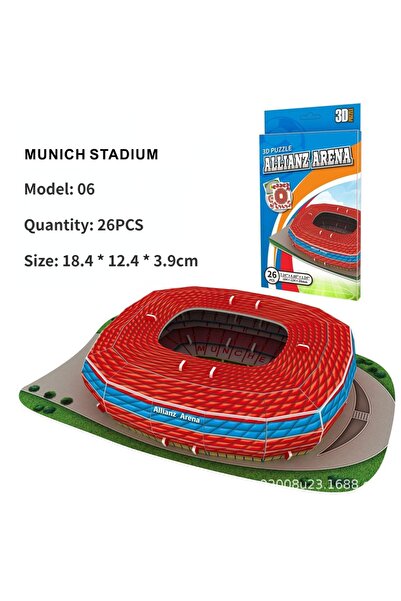 Choice15 نموذج ثلاثي الأبعاد لملعب أليانز مصنوع من الورق، مثالي لعشاق كرة الق...