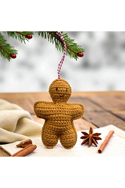 Bursa Kumaş Christmas Tree Ornament Cookie Man Set of 3