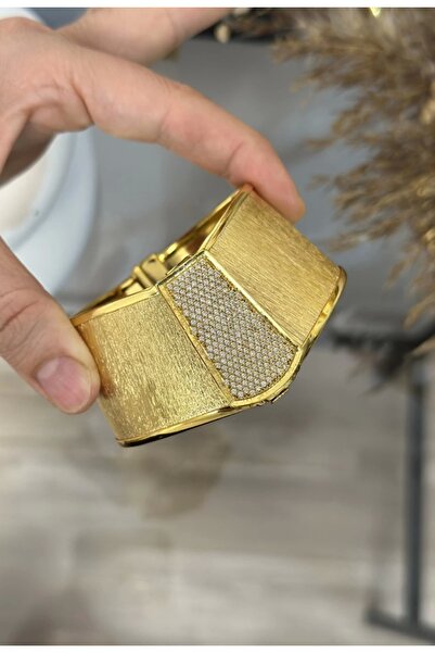 takinintonlari 22 Ayar Geniş Taşlı Kumlu Trabzon Kelepçe