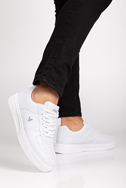 Dilimler Ayakkabı Unisex Sneakers White High Sole Lightweight Synthetic Leather