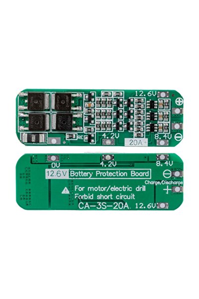 WEKO 11.1V 12V 12.6V 18650 Lityum Pil Şarj Koruma Kartı - 3S 20A Matkap BMS