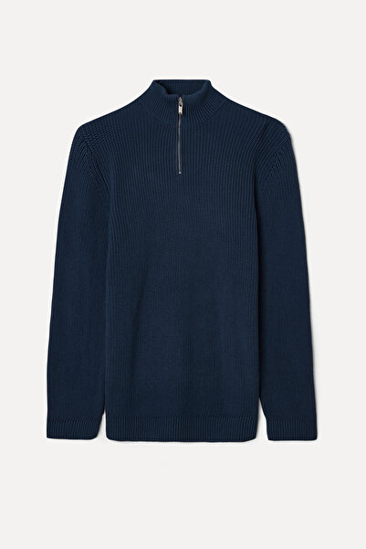 Mudo سترة تريكو بياقة واقفة وسحاب