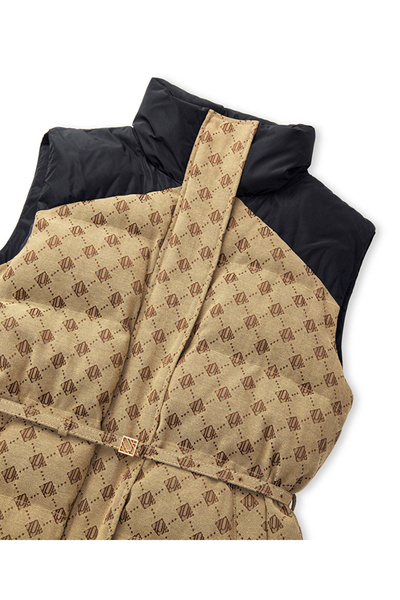 İpekyol Monogram jakarlı kapitone yelek