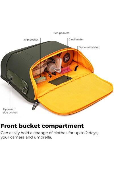 MOKOBARA حقيبة ترانزيت بروفيش بيسكل من الجلد النباتي والنايلون بسعة 15 لترًا لحمل الكمبيوتر المحمول للرجال والنساء