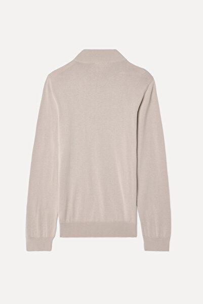 Mudo Zipped Standing Collar Knitwear Sweater