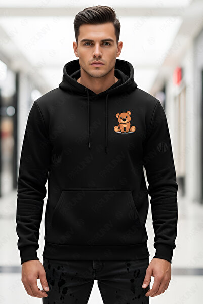 PARUNIV Мъжки суитшърт TEDDY TRDY, стандартна кройка, първокласен памук, ежед...