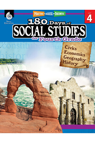Shell Educ Pub 180 Days of Social Studies for Fourth Grade (Grade 4): Practice, Assess, Diagnose