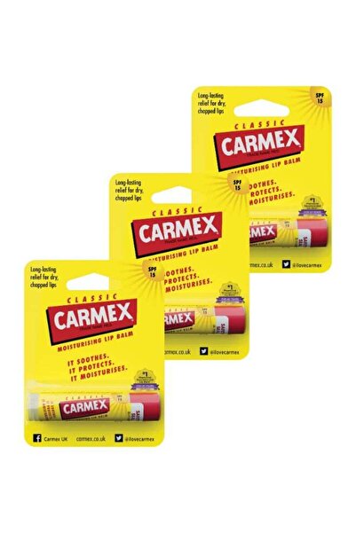 Carmex Pack Of 3 Moisturising Lip Balms Multicolour 4.25grams