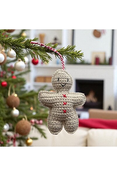 Bursa Kumaş Christmas Tree Ornament Cookie Man Set of 3