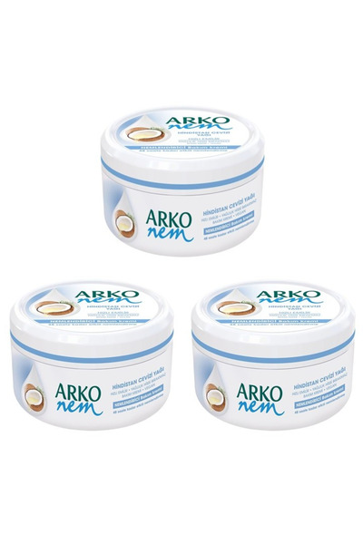 ARKO Hindistan Cevizi Yağlı, El ve Vücut Kremi - 300 ml x 3 Adet