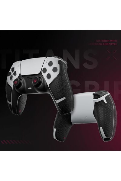 Generic G.S.TAC PS5 Controller Skin Set, 20PCS Textured Soft Silicone Controller Grips Stickers, Non-Slip Sw