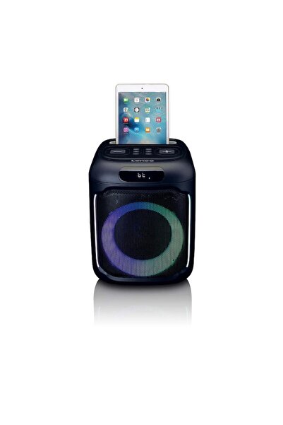 Lenco PA-101BK Portable Speaker, Bluetooth, LED Light Effects, 100W RMS, Black