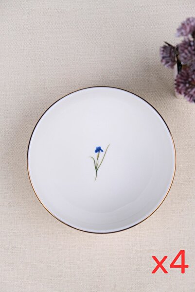 tabakevi Tabak Evi Porselen Natura İris Altın Yaldız Kase 13,50cm 4 lü